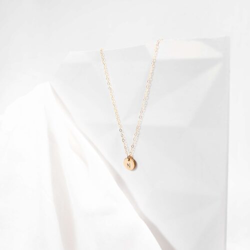 Initial Disc Necklace